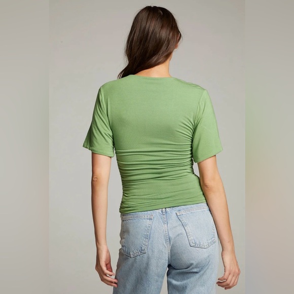 Chaser Sz S Ocala Whitecap Piquant REVERSIBLE Fitted Top REVERSES IVORY TO GREEN - Picture 12 of 16